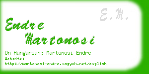 endre martonosi business card